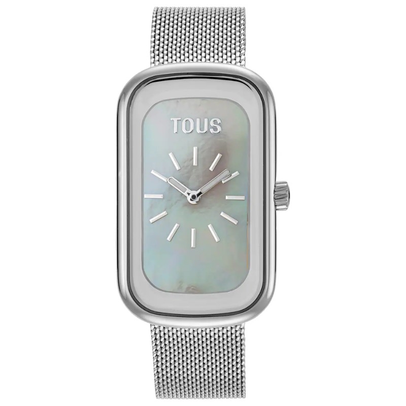 Reloj Tous T-Band Club en acero, esfera de nácar y malla, 3000140600.