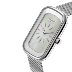 Reloj Tous T-Band Club en acero, esfera de nácar y malla, 3000140600.