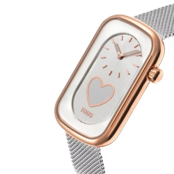 Reloj Tous T-Band Club bicolor rosé, esfera nácar y malla, 3000140800.