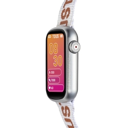 Reloj inteligente Tous T-Band correa de nylon rosa/blanca, 200351087.