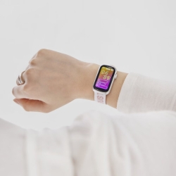 Reloj inteligente Tous T-Band correa de nylon rosa/blanca, 200351087.
