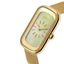 Reloj Tous T-Band Club en dorado con esfera de nácar, 3000140400.
