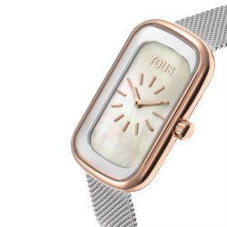 Reloj Tous T-Band Club con esfera de nácar y caja rosé, 3000140500.