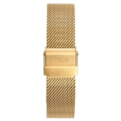 Reloj Tous Mini Mesh en acero dorado y correa de malla, 3000141900.