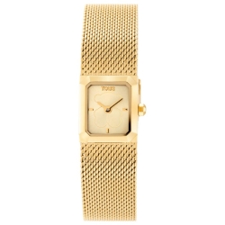 Reloj Tous Mini Mesh en acero dorado y correa de malla, 3000141900.