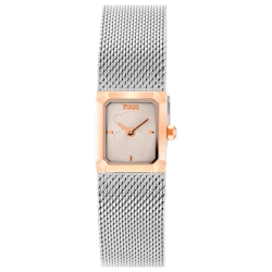 Reloj Tous Mini Mesh bicolor rosé y correa de malla, 3000142200.