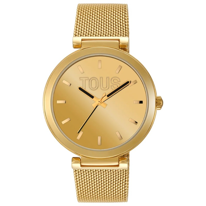Reloj Tous S-Mesh Mirror dorado con esfera efecto espejo, 3000142300.