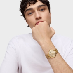 Reloj Tous S-Mesh Mirror dorado con esfera efecto espejo, 3000142300.