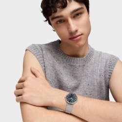 Reloj Tous S-Mesh Mirror en con esfera azul efecto espejo, 3000142400.