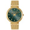 Reloj Tous S-Mesh Mirrow dorado y esfera verde espejo, 3000142600.