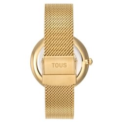 Reloj Tous S-Mesh Mirrow dorado y esfera verde espejo, 3000142600.