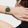 Reloj Tous S-Mesh Mirrow dorado y esfera verde espejo, 3000142600.