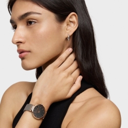 Reloj Tous S-Mesh bicolor rosé y esfera marrón espejo, 3000142500.