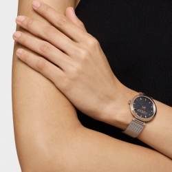 Reloj Tous S-Mesh bicolor rosé y esfera marrón espejo, 3000142500.