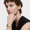 Reloj Tous Lit cuadrado y dorado con brazalete grabado, 3000140000.