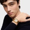 Reloj Tous Lit cuadrado y dorado con brazalete grabado, 3000140000.
