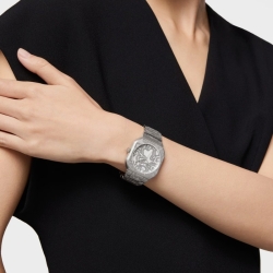 Reloj Tous Lit cuadrado, acero y brazalete grabado Kaos, 3000140100.