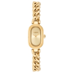Reloj Tous Oval Time tipo joya dorado y brazalete de cadena, 3000140200.