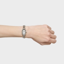 Reloj Tous Oval Time tipo joya con brazalete de cadena, 3000140300.