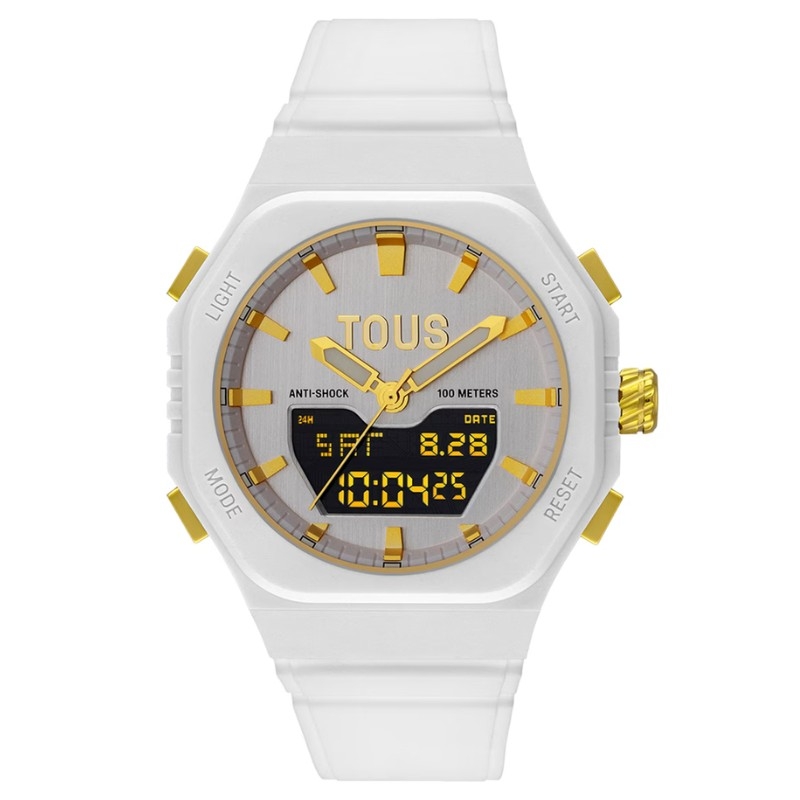 Reloj Tous Bet analógico y digital en blanco con dorado, 3000135300.