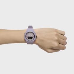 Reloj Tous Bet analógico/digital, acero gris y resina lila 3000135000.