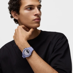 Reloj Tous Bet analógico/digital, acero gris y resina lila 3000135000.