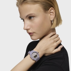 Reloj Tous Bet analógico/digital, acero gris y resina lila 3000135000.