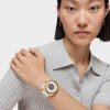 Reloj Tous Osier solar blanco con caja de cerámica y detalles dorados, 3000138000.