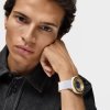 Reloj Tous Osier solar blanco, caja cerámica y detalles dorados, 3000138000.