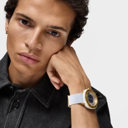Reloj Tous Osier solar blanco, caja cerámica y detalles dorados, 3000138000.