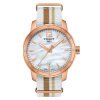 Reloj Tissot Quickster rosé, esfera nácar y correas NATO T0954103711700.