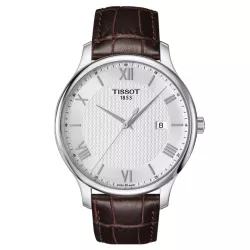 Reloj Tissot Tradition de hombre estilo clásico y correa de piel, T0636101603800.