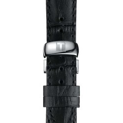 Reloj Tissot de mujer Tradition, de estilo clásico y correa de piel negra T0632101603700.