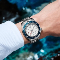 Reloj Seiko Prospex Diver GMT Reedición 1968 esfera blanca, SPB519J1.