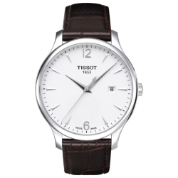 Reloj Tissot Tradition cuarzo 3 agujas y correa piel T0636101603700.