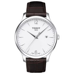 Reloj Tissot Tradition cuarzo 3 agujas y correa piel T0636101603700.