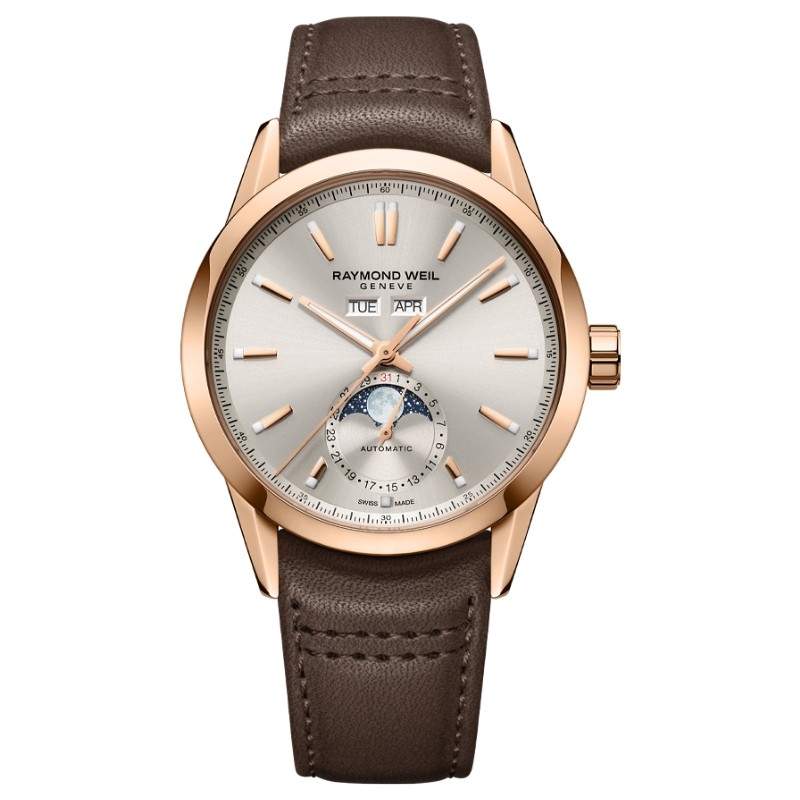 Reloj Raymond Weil Freelancer fase lunar y correa piel, 2766-PC5-64001.