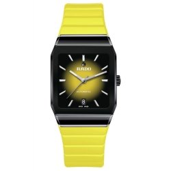 Reloj Rado Anatom Automatic cerámica negra y correa amarilla, R10201259.