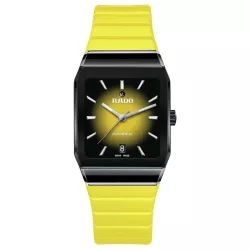 Reloj Rado Anatom Automatic cerámica negra y correa amarilla, R10201259.