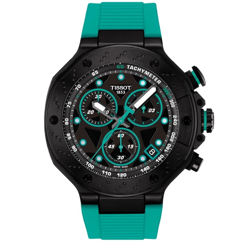 Reloj Tissot T-Race Quartz Chronograph verde flúor, T1414173705101.