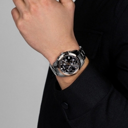 Reloj Rado para hombre HyperChrome en acero y cerámica gris, con cronógrafo y detalles dorados R32259163.