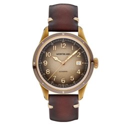 Reloj Montblanc 1858 Automatic Date 0 Oxygen en marrón con piel, 134339.