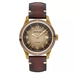 Reloj Montblanc 1858 Automatic Date 0 Oxygen en marrón con piel, 134339.