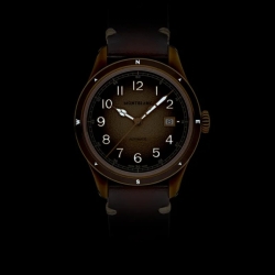 Reloj Montblanc 1858 Automatic Date 0 Oxygen en marrón con piel, 134339.