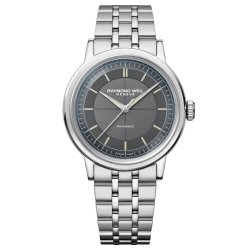 Reloj Raymond Weil Millesime Automatic acero y esfera gris, 2925-ST-60011.