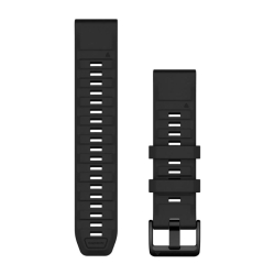 Correa Garmin QuickFit® 22 en silicona y hebilla negra, 010-13392-02.