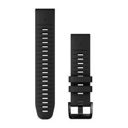 Correa Garmin QuickFit® 22 en silicona con hebilla negra, 010-13280-00.