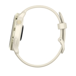Reloj Garmin vívoactive® 6 dorado oro lunar y correa hueso, 010-02985-01.