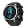 Reloj Garmin fēnix® E 47 mm, AMOLED negro y bisel acero, 010-03025-00.