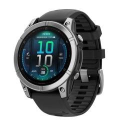 Reloj Garmin fēnix® E 47 mm, AMOLED negro y bisel acero, 010-03025-00.